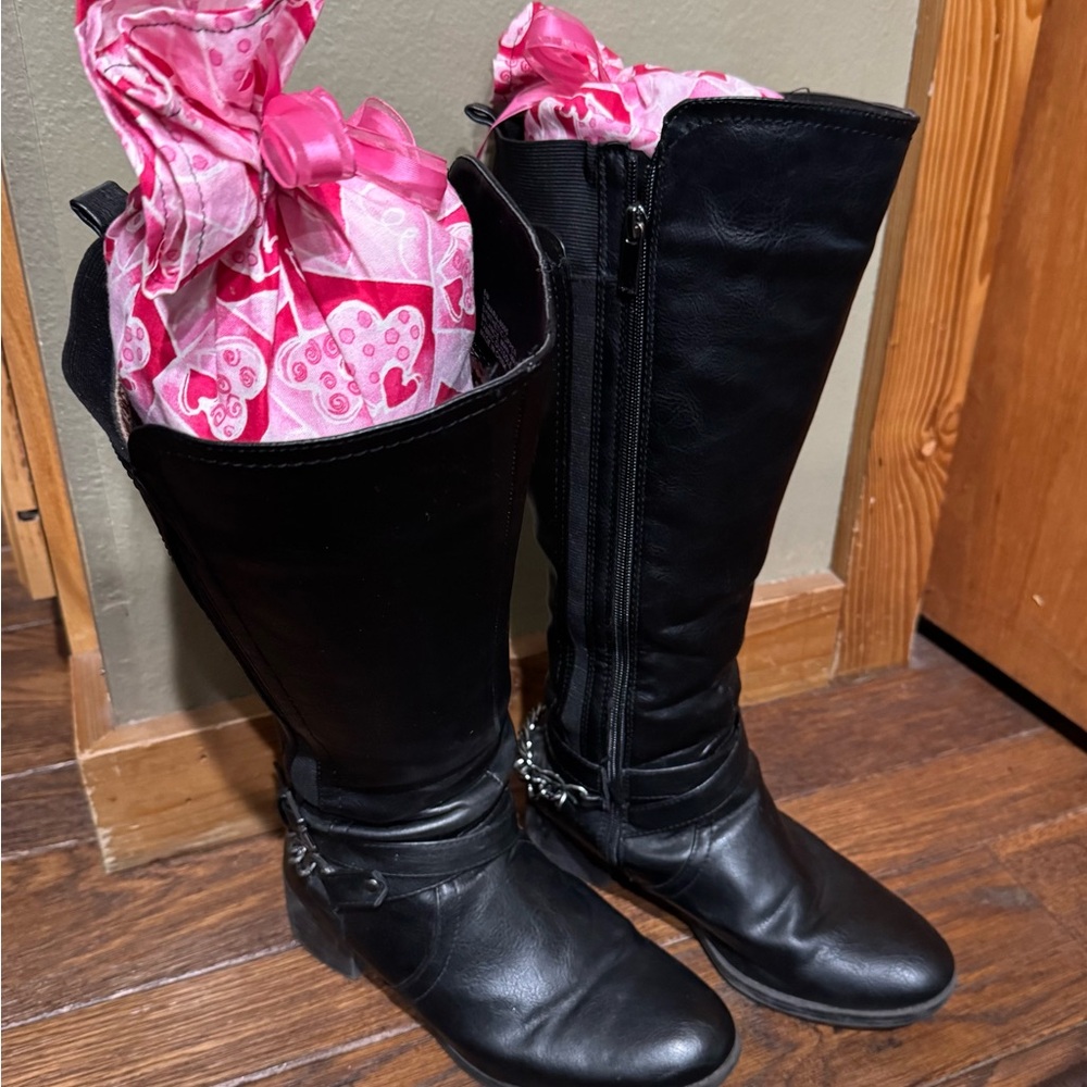 Black Knee-High Boots